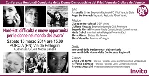 CONFERENZE REGIONALI CONGIUNTE DELLE DONNE DEMOCRATICHE DEL FVG E DEL VENETO